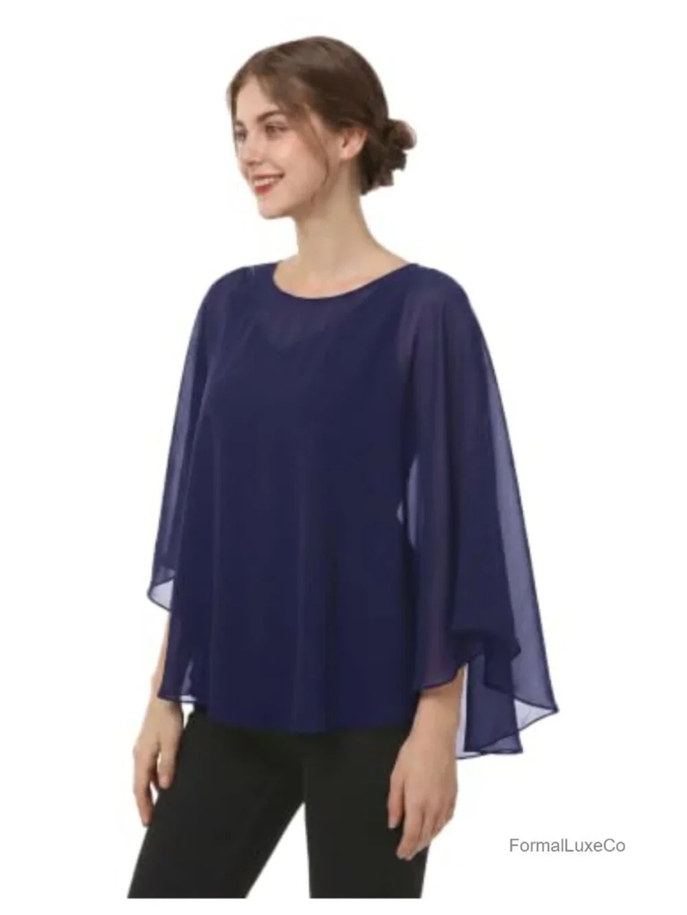 Chiffon Cape Shawl Wrap Womens Poncho Cover Up Shoulder